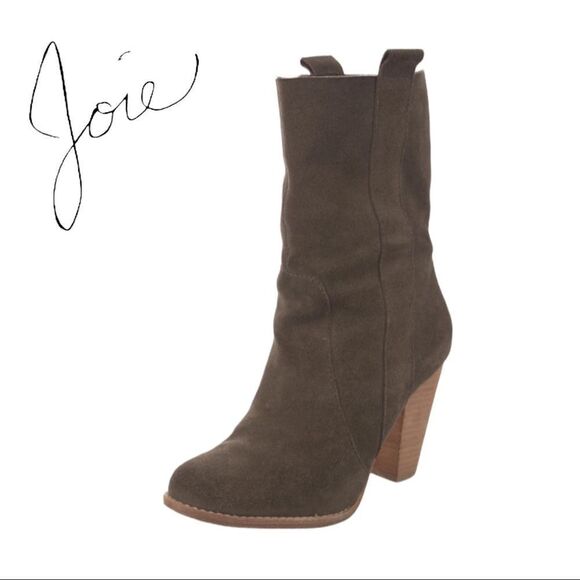 Joie Women's Suede Leather Heeled Booties Boots 36 - Picture 1 of 5